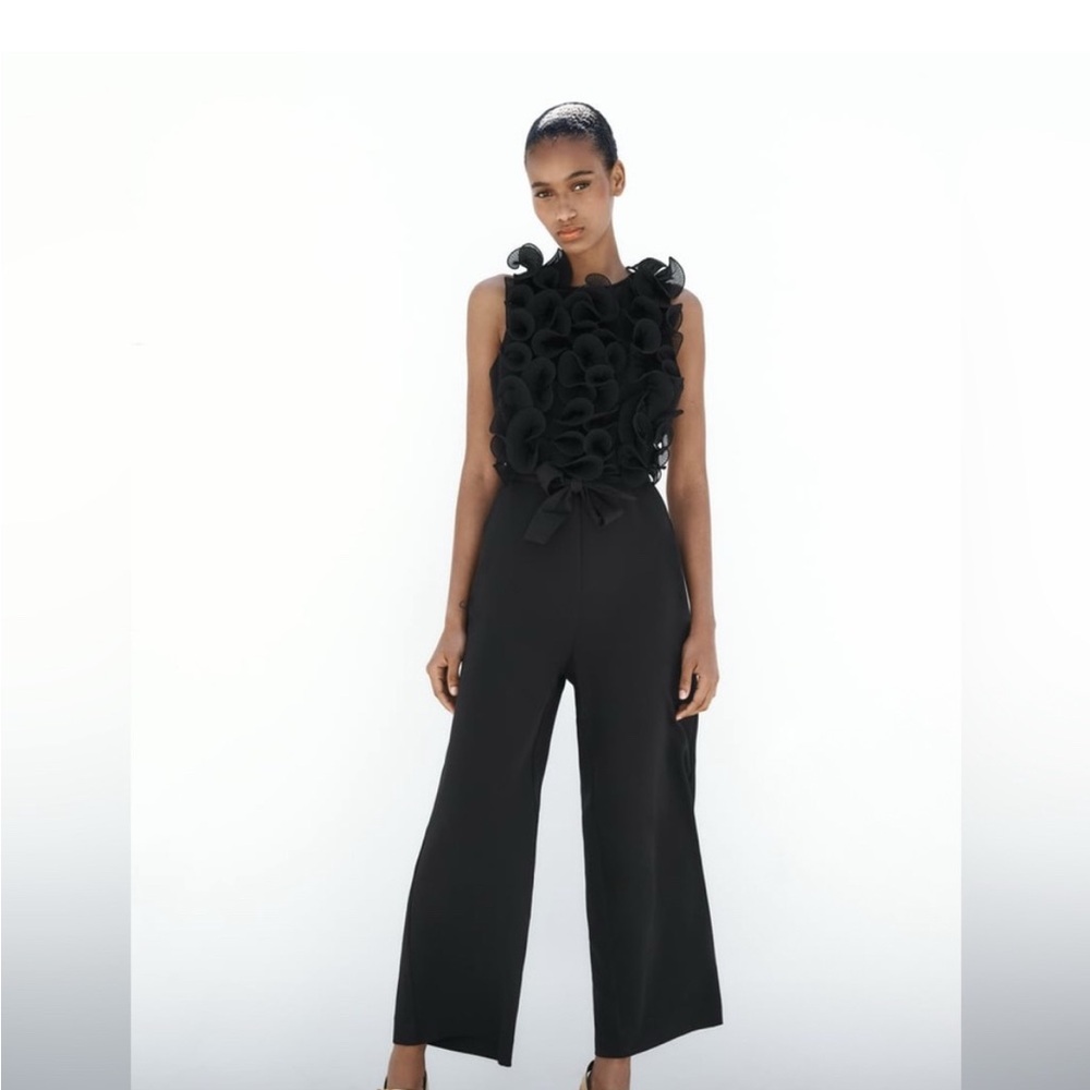 Zara Black Wide Leg Pants & Jumpsuits Collection